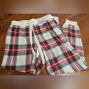 NWT Stars Above: Women's XS Red Checkered Pajama Jogger Pants 195994163432